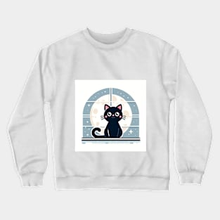 BLACK CAT MOON Crewneck Sweatshirt